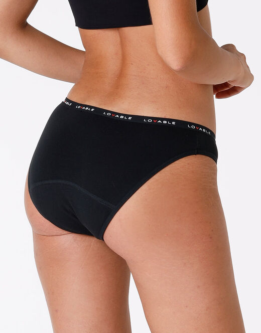 Lovable Slip da ciclo lavabile flusso medio in cotone biologico certificato, nero Economico