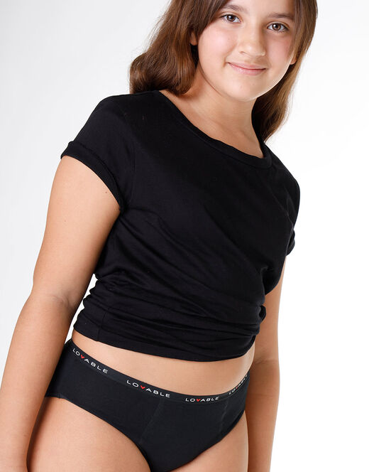Lovable Slip da Ciclo per Adolescenti MY FIRST PERIOD PANTIES, flusso Medio, Nero Online