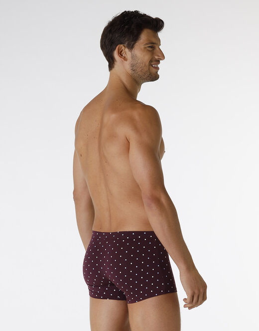 Lovable Boxer Classic Cotton Modal, bordeaux con stampa geometrica Negozio
