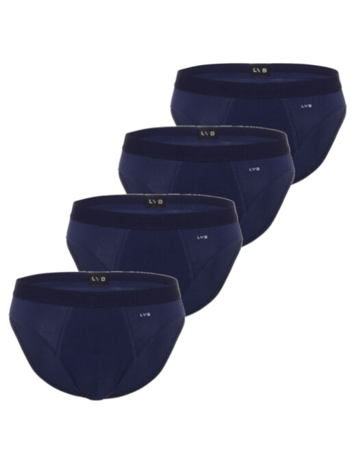 Lovable Slip in cotone elasticizzato, confezione x4 blu In Linea