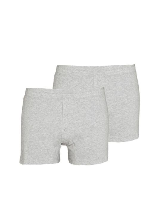 Lovable Boxer parigamba Bipack in 100% cotone Pure Cotton, grigio melange Qualità Garantita