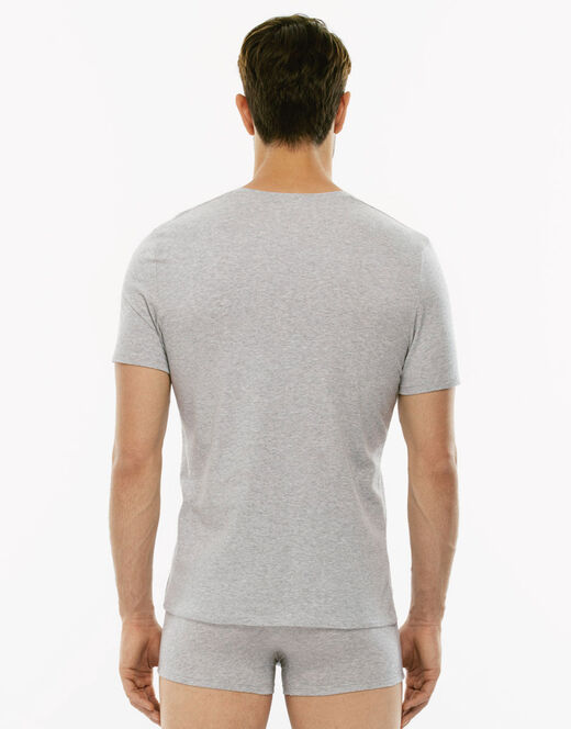 Lovable T-Shirt uomo con scollo a V profondo Supima Premium Cotton, grigio melange Acquista Ora