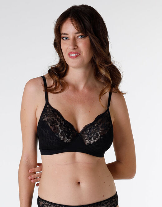 Lovable Reggiseno senza ferretto Sophisticated Lace in pizzo e tulle, nero 2025