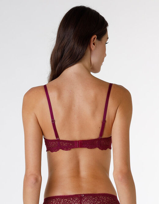 Lovable Reggiseno imbottito con ferretto Exquisite Lace, bordeaux Spedizione Gratuita