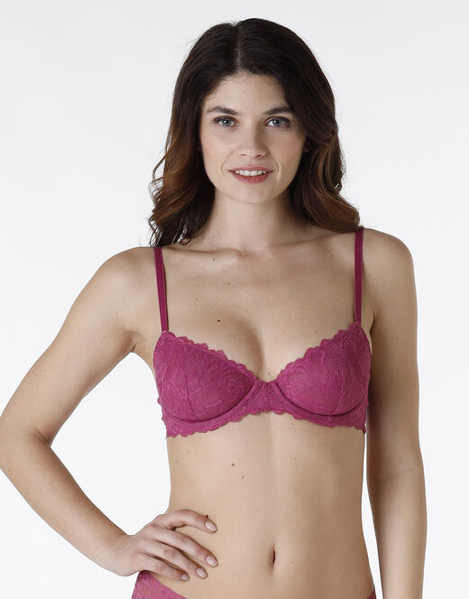 Lovable La Senza - Reggiseno con ferretto Obsession Lace in pizzo, malva Fino Al -60%