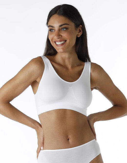 Lovable Reggiseno brassière yoga Active Comfort a basso impatto, bianco In Vendita
