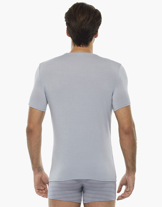 Lovable T-shirt uomo con scollo a v in micromodal, grigio chiaro Italy