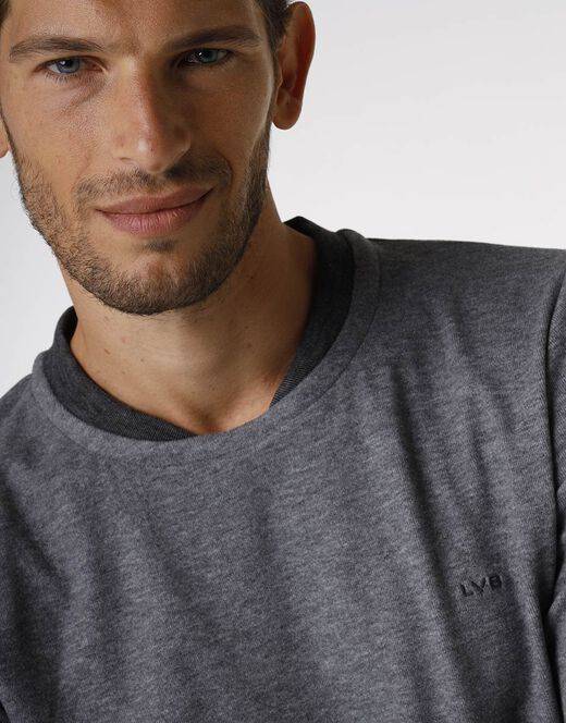 Lovable Pigiama lungo in interlock 290gr, grigio effetto melange 2025