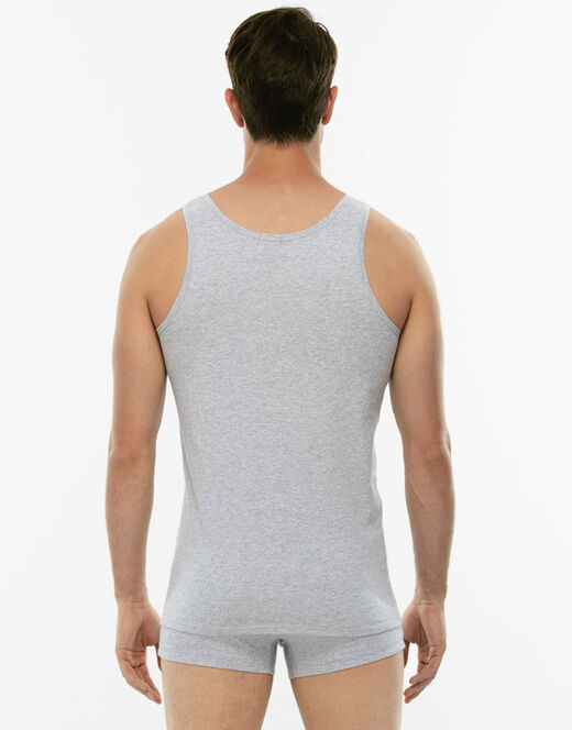 Lovable Canotta 100% Pure Cotton grigio melange in cotone In Linea