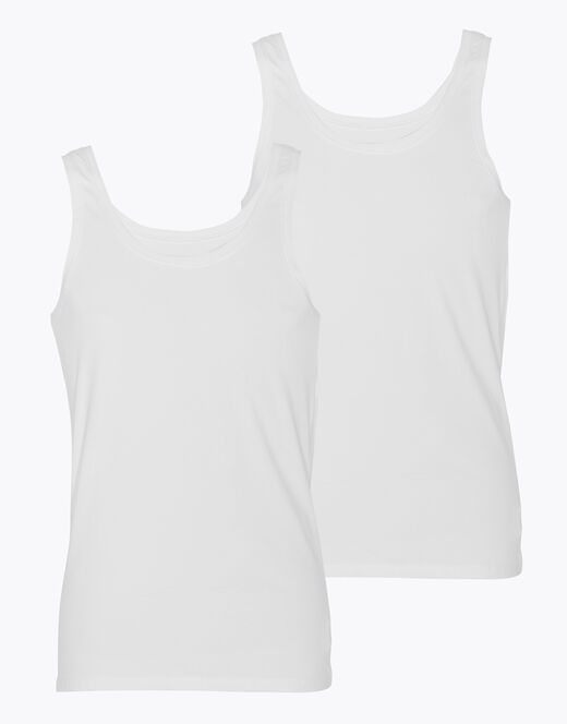 Lovable Canotta uomo in cotone biologico, confezione x2 bianco Fino Al -60%