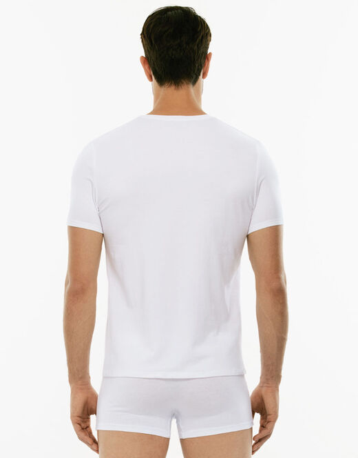 Lovable T-shirt girocollo Supima Premium Cotton in cotone elasticizzato, bianca Italy