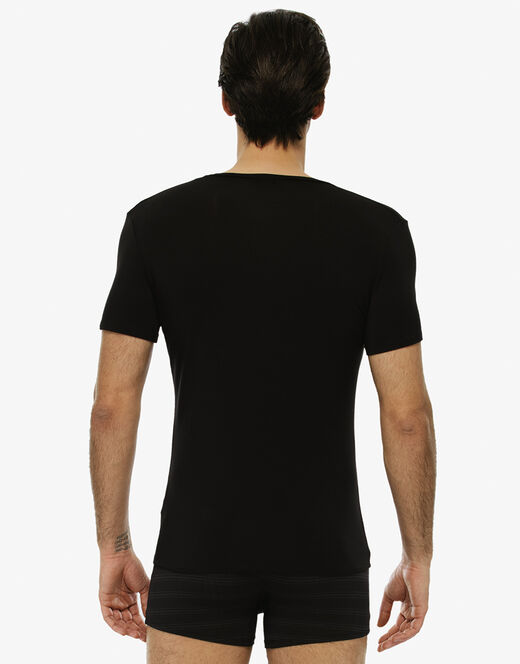 Lovable T-shirt uomo con scollo a v in micromodal, nera Offerta speciale della fabbrica