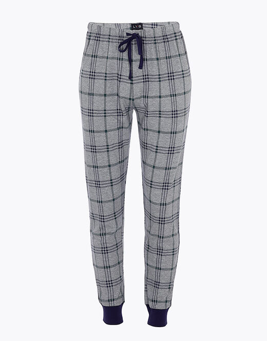 Lovable Pantalone in interlock di cotone, grigio melange stampato Presa