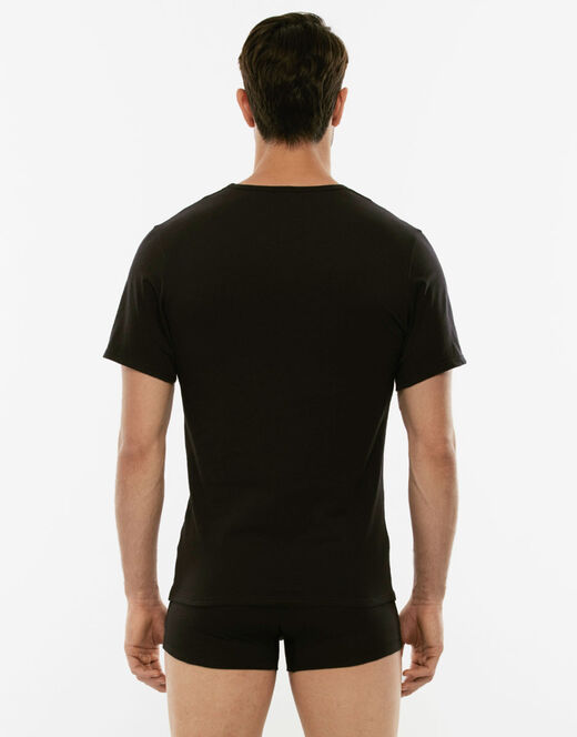 Lovable T-shirt 100% cotone Pure Cotton con scollo a V, nero Vendita Calda