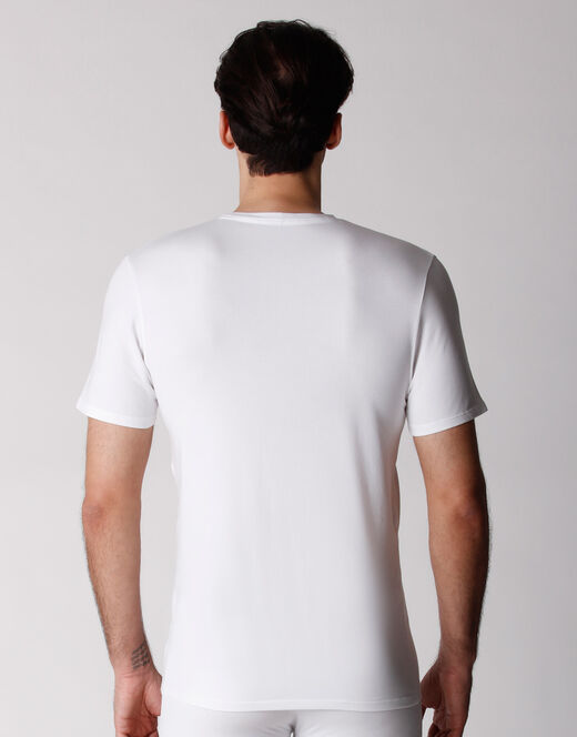 Lovable T-shirt girocollo uomo bipack in cotone biologico, bianco Vendite Flash