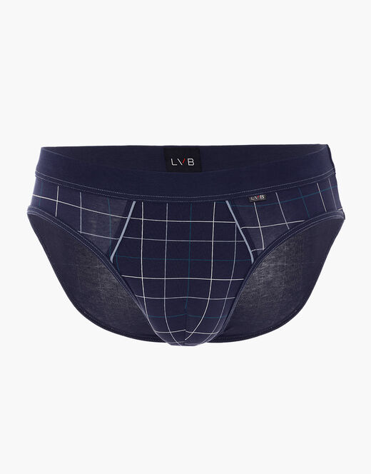 Lovable Slip Casual Stretch Cotton in cotone elasticizzato, blu navy con stampa a quadri 2025