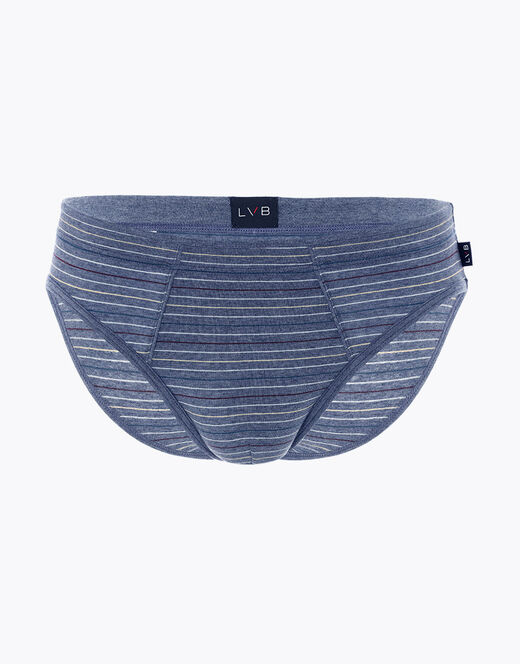 Lovable Slip Rephined Cotton Modal, blu melange a righe Italia