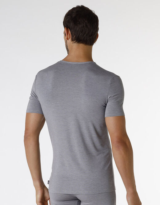 Lovable T-shirt con scollo a V Micromodal Fil a Fil, grigio melange Nuovo
