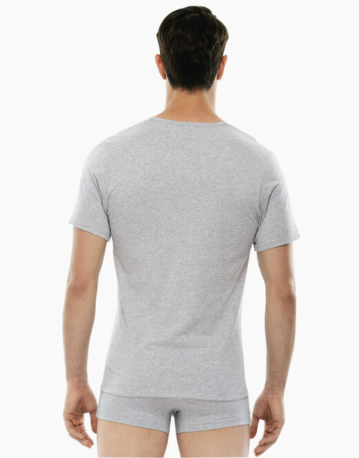 Lovable T-shirt 100% cotone Pure Cotton con scollo a V, grigio melange Promozione
