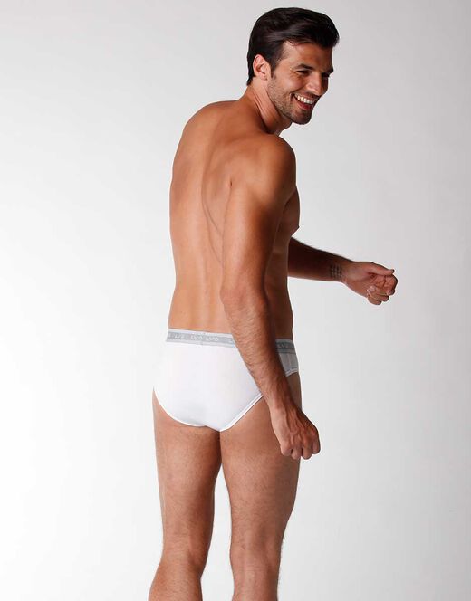 Lovable Bipack slip uomo 3D Evolution in jersey cotone e lycra, bianco Pezzi Unici