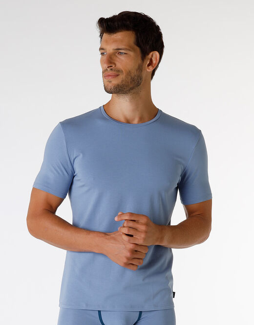 Lovable T-Shirt girocollo in cotone e modal, azzurro polvere Soddisfazione Garantita