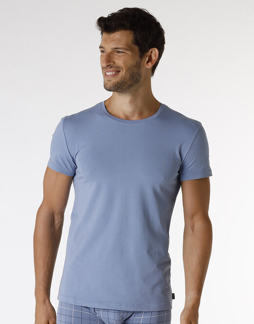 Lovable T-shirt uomo in Stretch Cotton - Azzurro Polvere Qualità Garantita