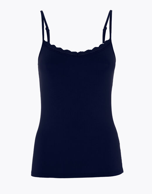 Lovable Top Basic Soul in viscosa e pizzo, blu scuro I Più Venduti
