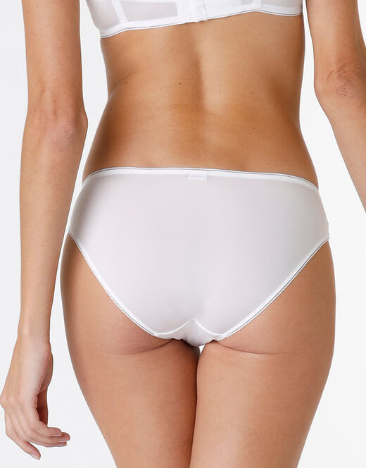 Lovable Slip Stylish Lace in microfibra e pizzo, bianco In Saldo