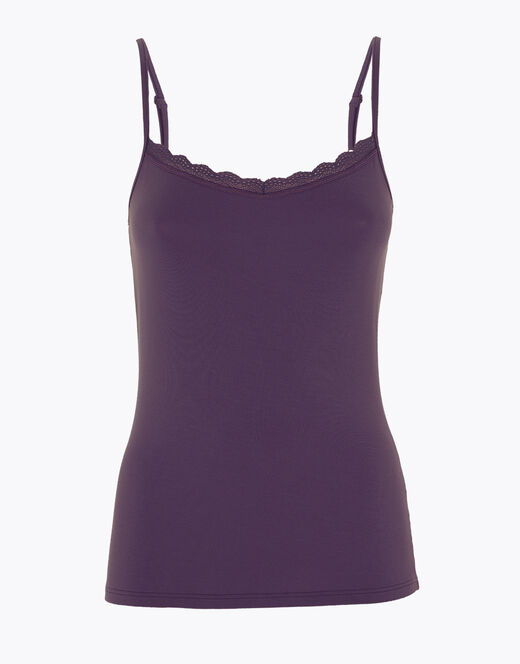 Lovable Top Basic Soul in viscosa e pizzo, tornado scuro 2025