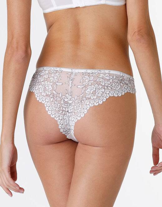 Lovable Brasiliano Stylish Lace in microfibra e pizzo, bianco Spedizione Gratuita