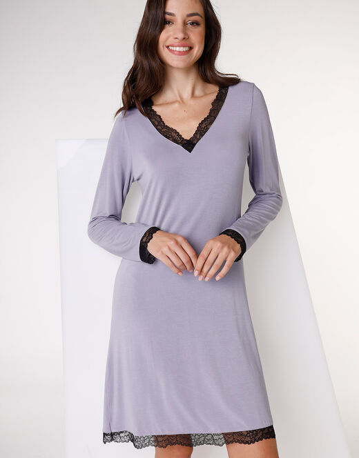 Lovable Camicia da notte in jersey di modal elasticizzato, tornado chiaro Negozi Online