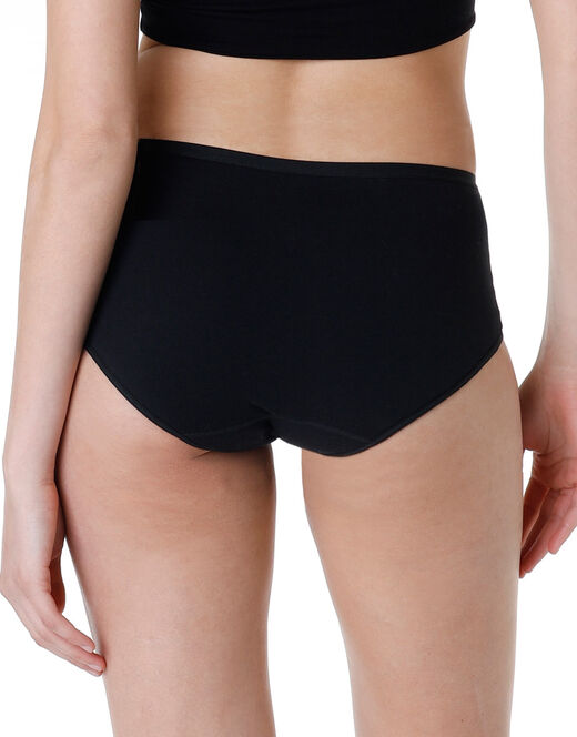 Lovable Slip midi assorbente lavabile in cotone elasticizzato, nero Convenienza