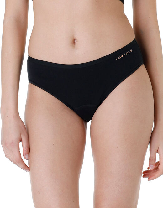 Lovable Slip assorbente lavabile in cotone elasticizzato, nero Sconto