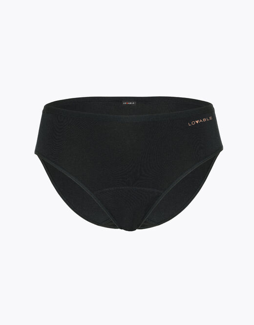 Lovable Slip assorbente lavabile in cotone elasticizzato, nero Sconto