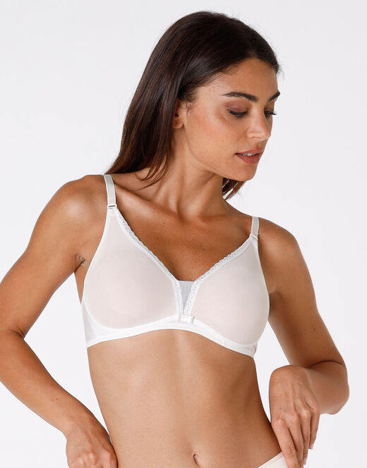 Lovable Reggiseno senza ferretto Tonic Lift in pizzo e tulle, avorio Soddisfazione Garantita