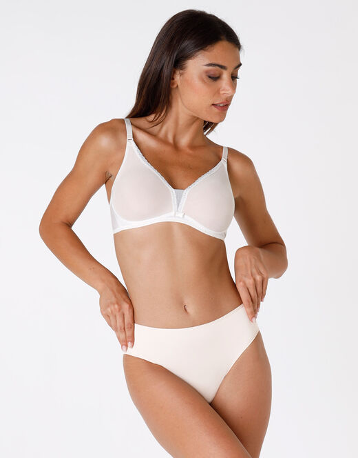 Lovable Reggiseno senza ferretto Tonic Lift in pizzo e tulle, avorio Soddisfazione Garantita
