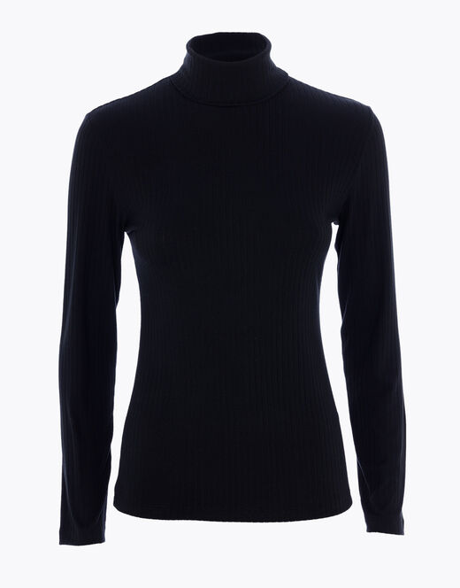 Lovable Maglia donna a maniche lunghe e collo lupetto, nero Consegna Veloce
