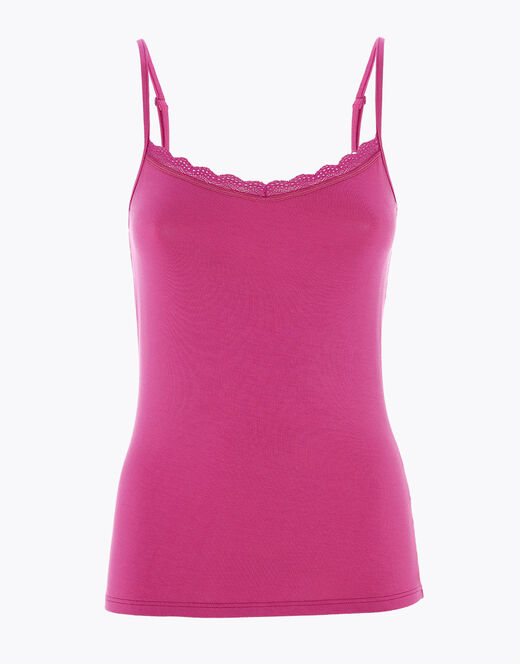 Lovable Top Basic Soul in viscosa e pizzo, rosa sorbetto Shopping Online