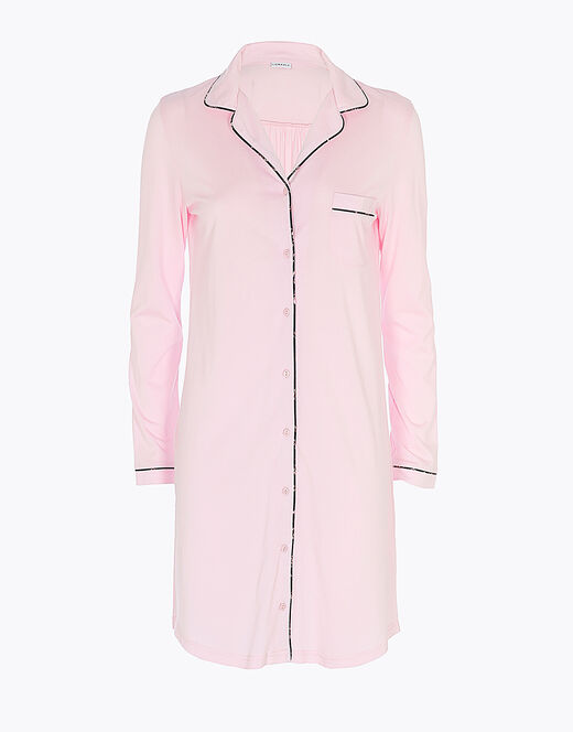 Lovable Camicia da notte in jersey di cotone modal, rosa Saldi Di Fabbrica