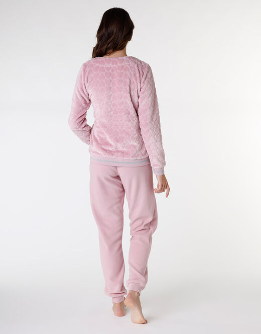 Lovable Homewear in pelliccetta e pile, rosa polvere Negozio