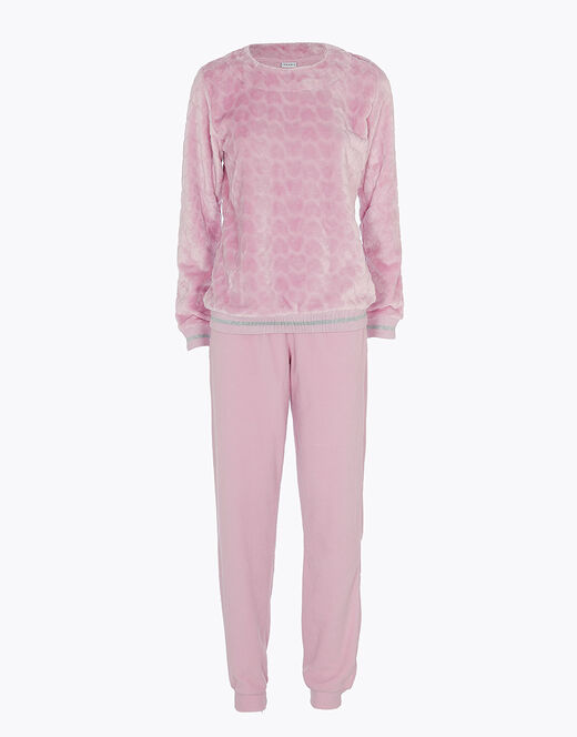 Lovable Homewear in pelliccetta e pile, rosa polvere Negozio