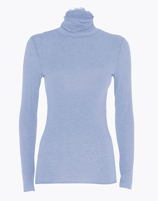 Lovable Maglia a collo alto e manica lunga in modal e cashmere, ortensia Qualità
