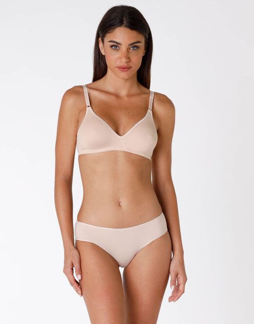 Lovable Bipack reggiseni senza ferretto Cotton Line in cotone, nude Soddisfazione Garantita