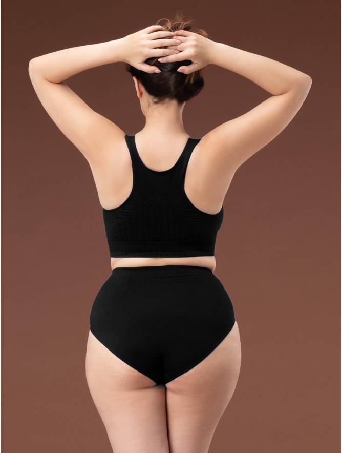 Luigi di Focenza SLIP DONNA CONTENITIVO MIDI NERO In Linea