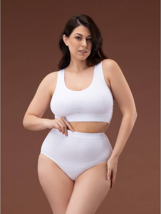 Luigi di Focenza SLIP DONNA CONTENITIVO MIDI BIANCO Sostegno trimestrale