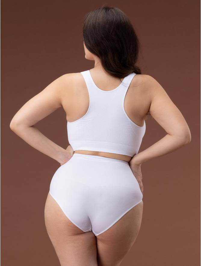 Luigi di Focenza SLIP DONNA CONTENITIVO MIDI BIANCO Sostegno trimestrale