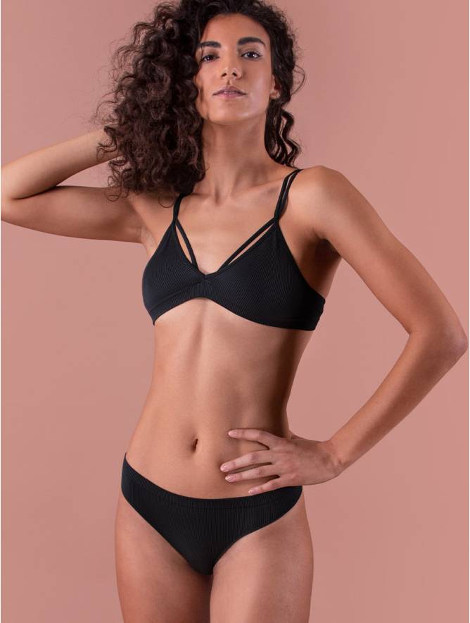 Luigi di Focenza BRASILIANA DONNA COSTINA RIB NERO Promozione