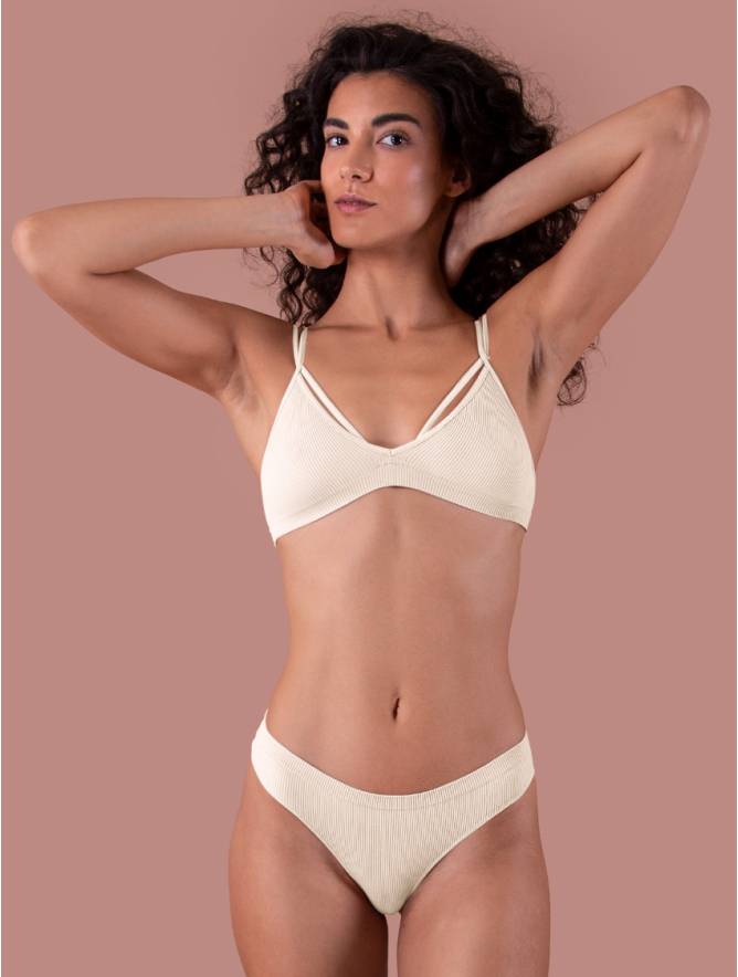 Luigi di Focenza BRASILIANA DONNA COSTINA RIB IVORY Soddisfazione Garantita