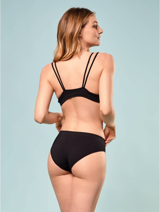 Luigi di Focenza SLIP DONNA V. ALTA COSTINA RIB NERO Outlet