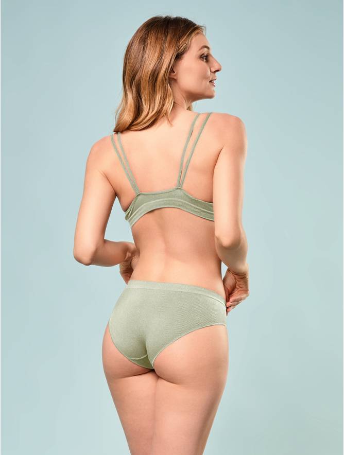 Luigi di Focenza SLIP DONNA V. ALTA COSTINA RIB MENTA In Vendita